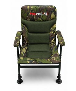 Silla Acolchada Camuflada Plegable con patas extensibles